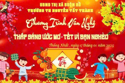 Trường tiểu học Nguyễn Tất Thành xin chân thành cảm ơn các tổ chức, các mạnh thường quân, ban hội cha mẹ học sinh, đội ngũ GV, nhân viên nhà trường, hội phụ huynh học sinh và các em học sinh đã đồng hành và ủng hộ chương trình “Thắp sáng ước mơ – Tết vì bạn nghèo”  năm 2025 đã thành công tốt đẹp. Chúc tất cả mọi người sức khỏe, hạnh phúc, vạn sự như ý!